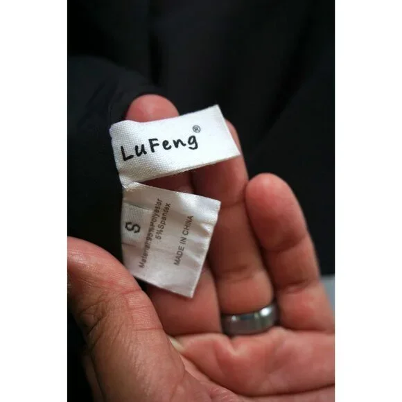 LuFeng Women Black A-Line Dress – Size S - Picture 8 of 9